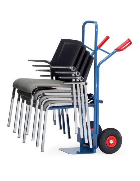 Diable porte-chaises Pneus gonflables