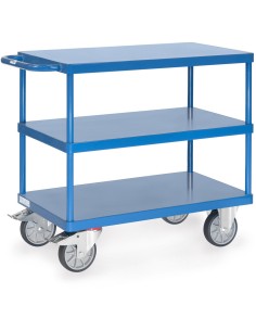 Servante avec plateaux en tôle d'acier 850 x 500 mm