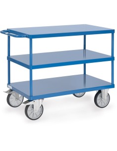 Servante avec plateaux en tôle d'acier 1000 x 600 mm