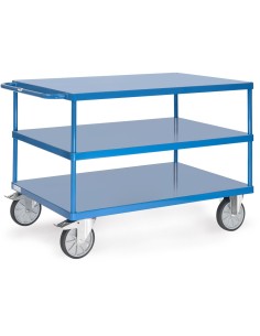 Servante avec plateaux en tôle d'acier 1200 x 800 mm