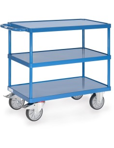 Servante avec bacs en tôle d'acier 850 x 500 mm