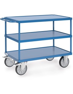 Servante avec bacs en tôle d'acier 1000 x 600 mm