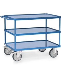 Servante avec bacs en tôle d'acier 1000 x 700 mm