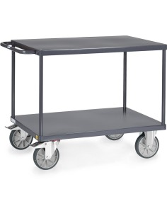 Servante ESD avec plateaux en tôle d'acier 1000 x 600 mm