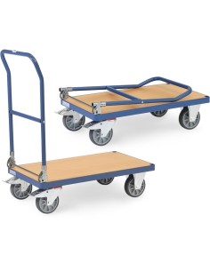 Chariot à dossier rabattable en acier 850 x 500 mm