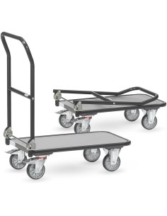 Chariot à dossier rabattable en acier 720 x 450 mm