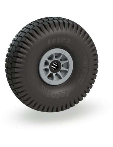 Roue gonflable 300 x 100  mm - 4 PR crampons