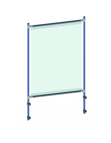 Armature de protection en tant que kit pour de nombreux équipements fetra. Ossature en tube d‘acier à boulonner, avec revêtement