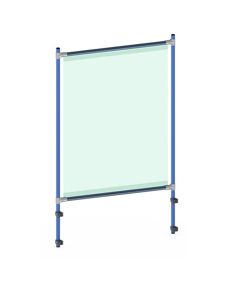 Armature de protection en tant que kit pour de nombreux équipements fetra. Ossature en tube d‘acier à boulonner, avec revêtement