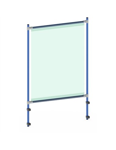 Armature de protection en tant que kit pour de nombreux équipements fetra. Ossature en tube d‘acier à boulonner, avec revêtement