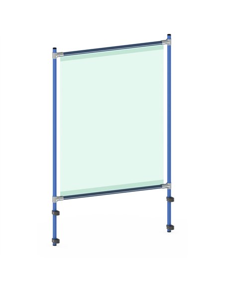 Armature de protection en tant que kit pour de nombreux équipements fetra. Ossature en tube d‘acier à boulonner, avec revêtement