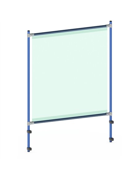 Armature de protection en tant que kit pour de nombreux équipements fetra. Ossature en tube d‘acier à boulonner, avec revêtement