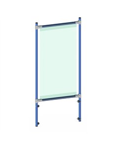 Armature de protection en tant que kit pour de nombreux équipements fetra. Ossature en tube d‘acier à boulonner, avec revêtement