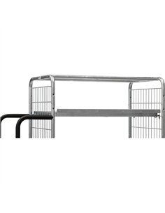 Réglette métallique galvanisée, à visser sur les plateaux. Compatible avec les étiquettes magnétiques standard (hauteur max. 30m