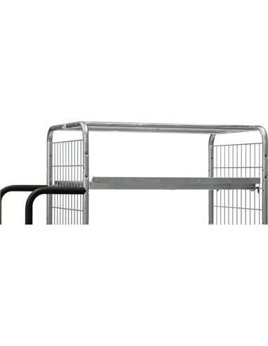 Réglette métallique galvanisée, à visser sur les plateaux. Compatible avec les étiquettes magnétiques standard (hauteur max. 30m
