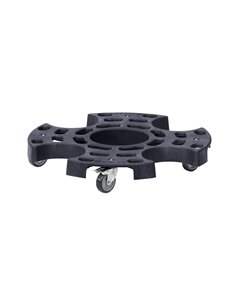 Rouleur astucieux pour le transport et le stockage de pneus. Prévu pour 8 pneus ou 4 roues complètes. Plateforme en fibre de ver