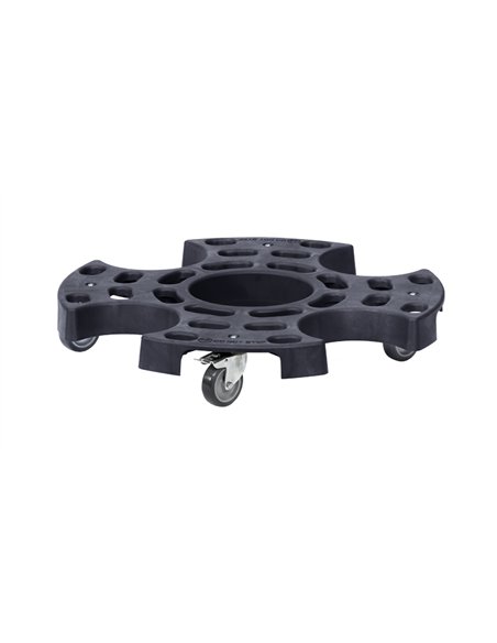 Rouleur astucieux pour le transport et le stockage de pneus. Prévu pour 8 pneus ou 4 roues complètes. Plateforme en fibre de ver