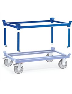 Pour placer les palettes bois ou grillagées à hauteur idéale. Construction mécano-soudée en profilé d'acier, revêtement époxy RA