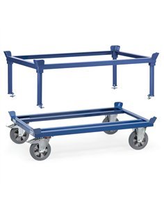 Pour placer les palettes bois ou grillagées à hauteur idéale. Construction mécano-soudée en profilé d'acier, revêtement époxy RA