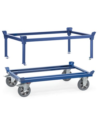 Pour placer les palettes bois ou grillagées à hauteur idéale. Construction mécano-soudée en profilé d'acier, revêtement époxy RA