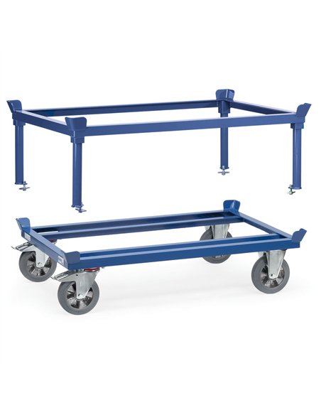 Pour placer les palettes bois ou grillagées à hauteur idéale. Construction mécano-soudée en profilé d'acier, revêtement époxy RA