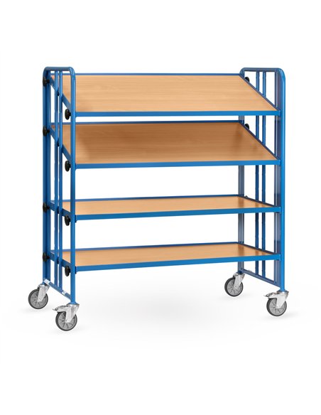 Chariot de mise à disposition 4 plateaux