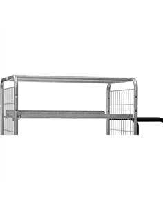 Réglette métallique galvanisée, à visser sur les plateaux. Compatible avec les étiquettes magnétiques standard (hauteur max. 30m 2
