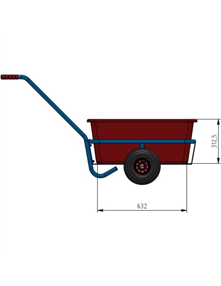 Char à bras léger - roues PU increvables