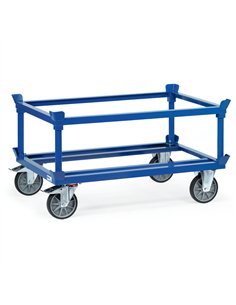 Pour placer les palettes bois ou grillagées à hauteur idéale. Construction mécano-soudée en profilé d'acier, revêtement époxy RA 2